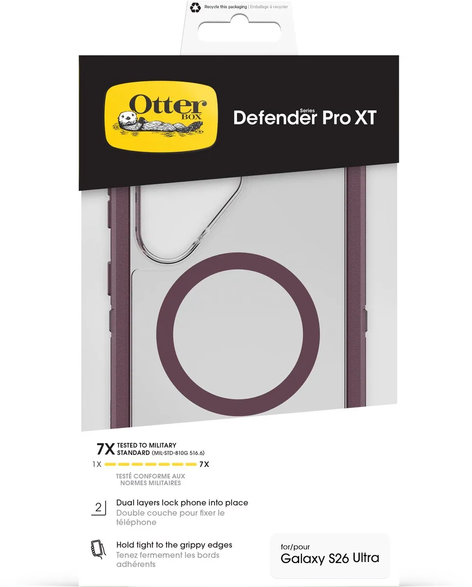 OtterBox Defender Pro XT Clear Series Samsung Galaxy S26 Ultra - Paars/Transparant - 77-000094