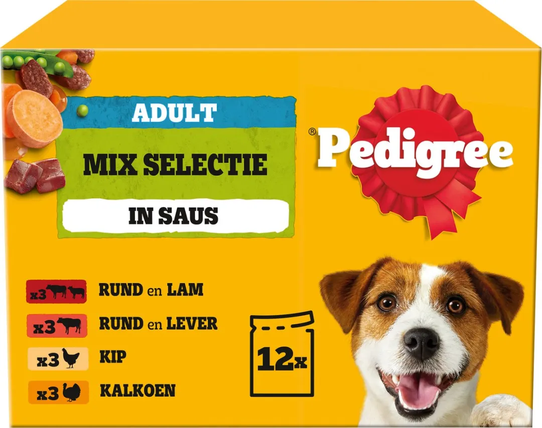 Pedigree Mix Selectie Hondenvoer Maaltijdzakjes 48x100g