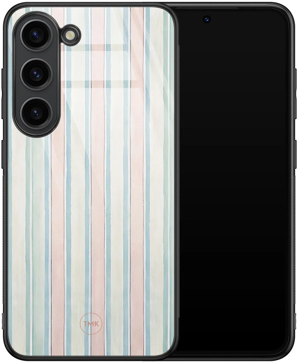 Casevibes Hoesje Samsung Galaxy S23 - Pastel Strepen - Multi