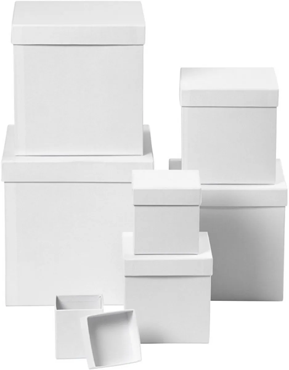 Creativ Company Vierkante Dozen Set 7 Stuks