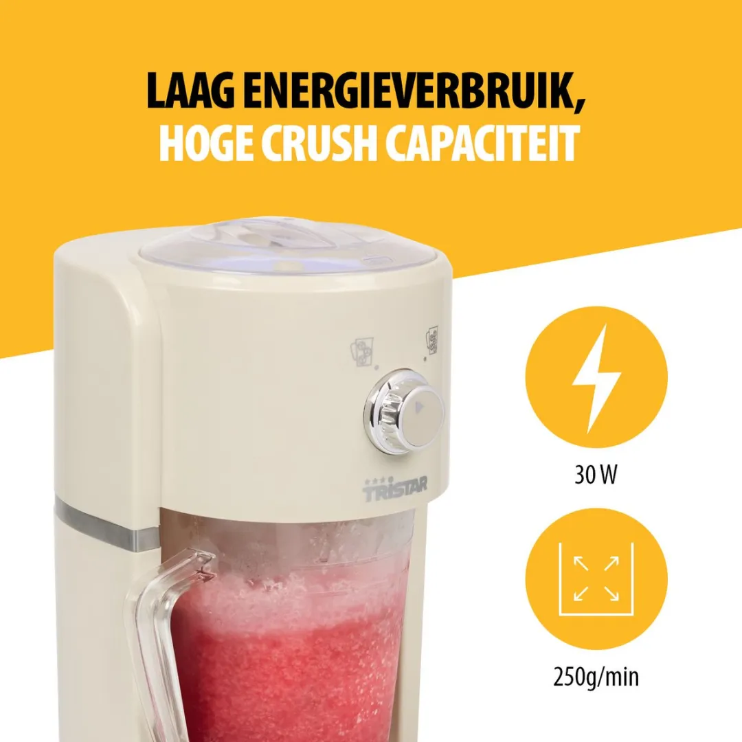 Tristar KD-7310 IJscrusher Slushy Maker 55W - 1,1L - Crème