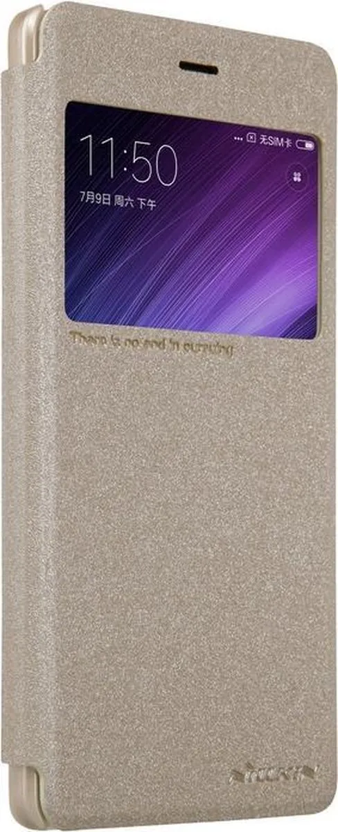 Nillkin Sparkle S-View Book Case Xiaomi Redmi 4 - Goud - afbeelding 5 van 6
