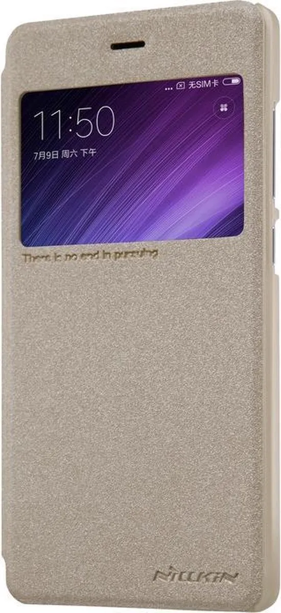 Nillkin Sparkle S-View Book Case Xiaomi Redmi 4 - Goud - afbeelding 3 van 6
