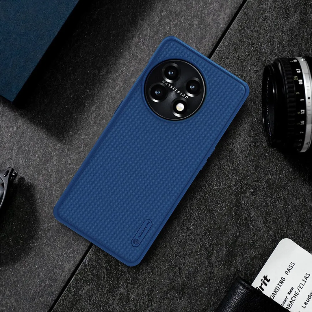 Nillkin Super Frosted Shield OnePlus 11 Hoesje - Blauw