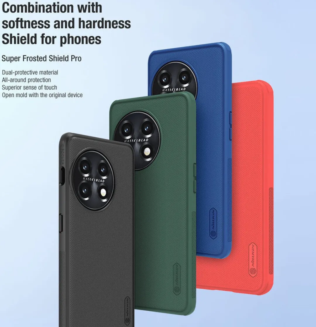 Nillkin Super Frosted Shield OnePlus 11 Hoesje - Blauw
