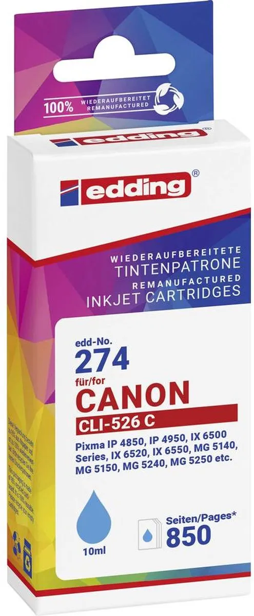 edding EDD-274 Inktcartridge Cyaan