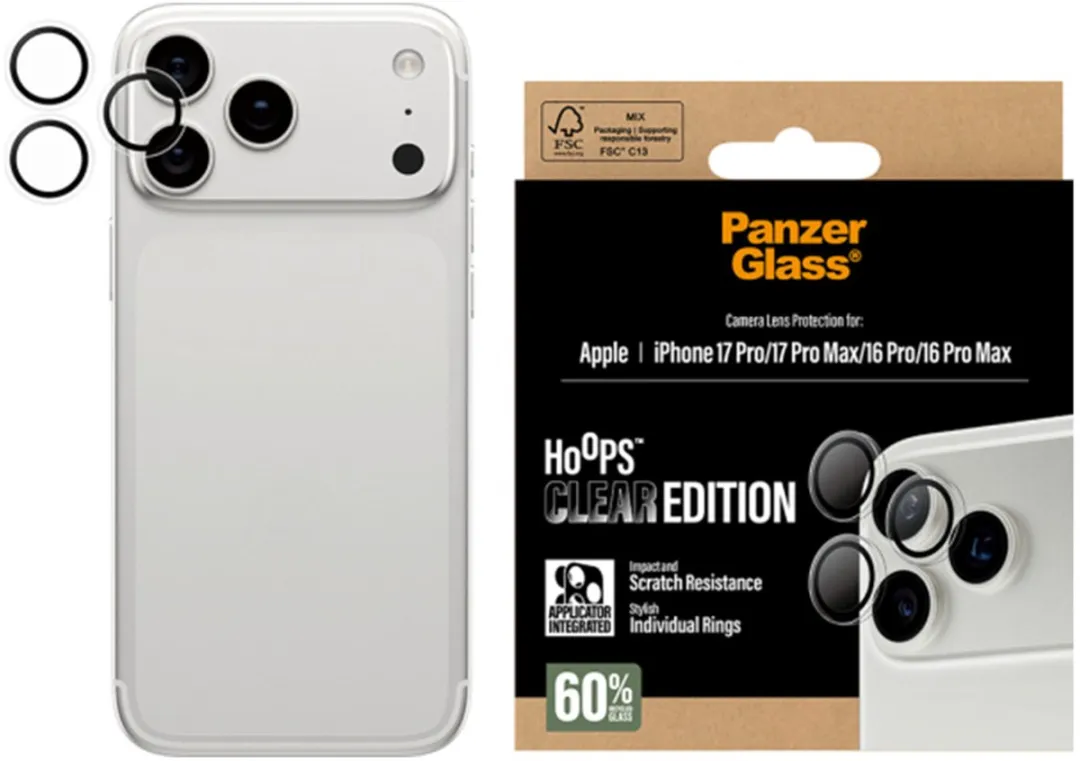 PanzerGlass PG38406 iPhone 17 Pro Camera Lens Protector - Glazen