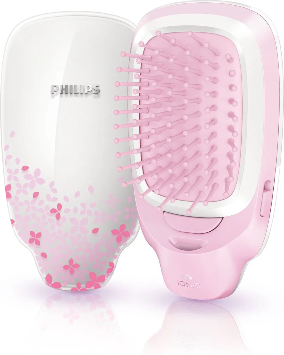 EasyShine HP4588/00 haarstyler Straightening stijlborstel Roze, Wit