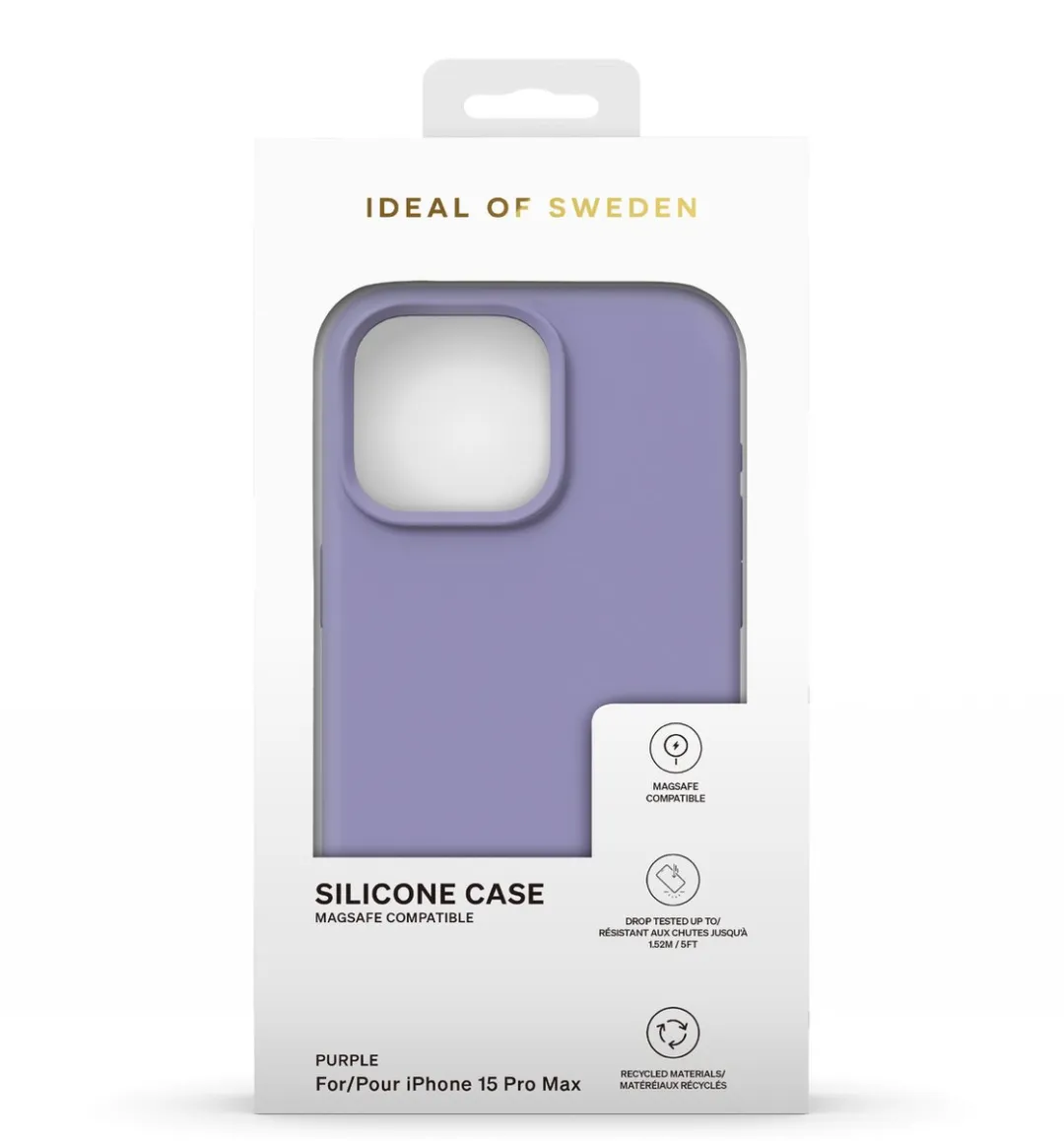 iDeal of Sweden Silicone MagSafe Hoesje iPhone 15 Pro Max - Purple