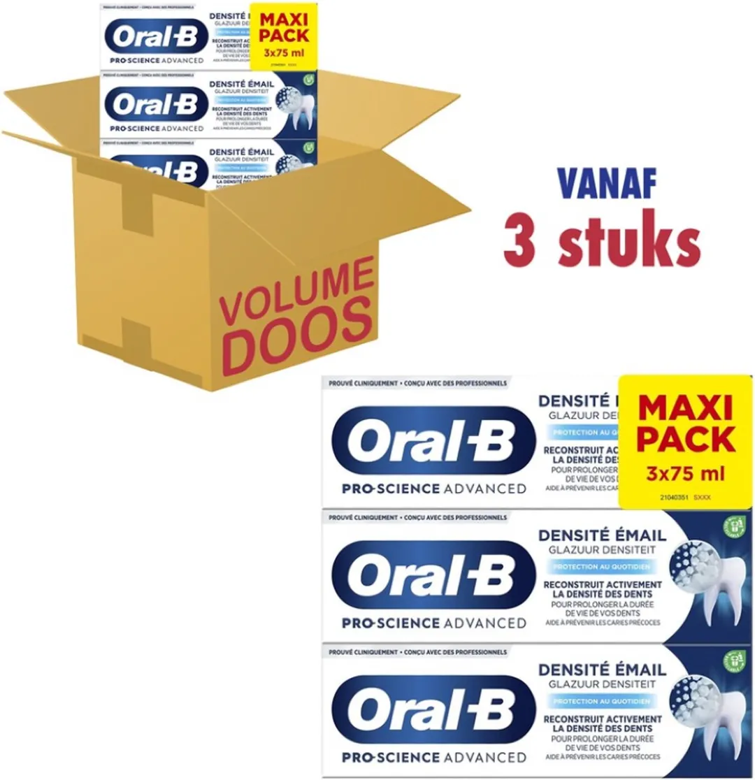 Oral-B Pro Science Advanced Glaze Density Tandpasta 3x75ml