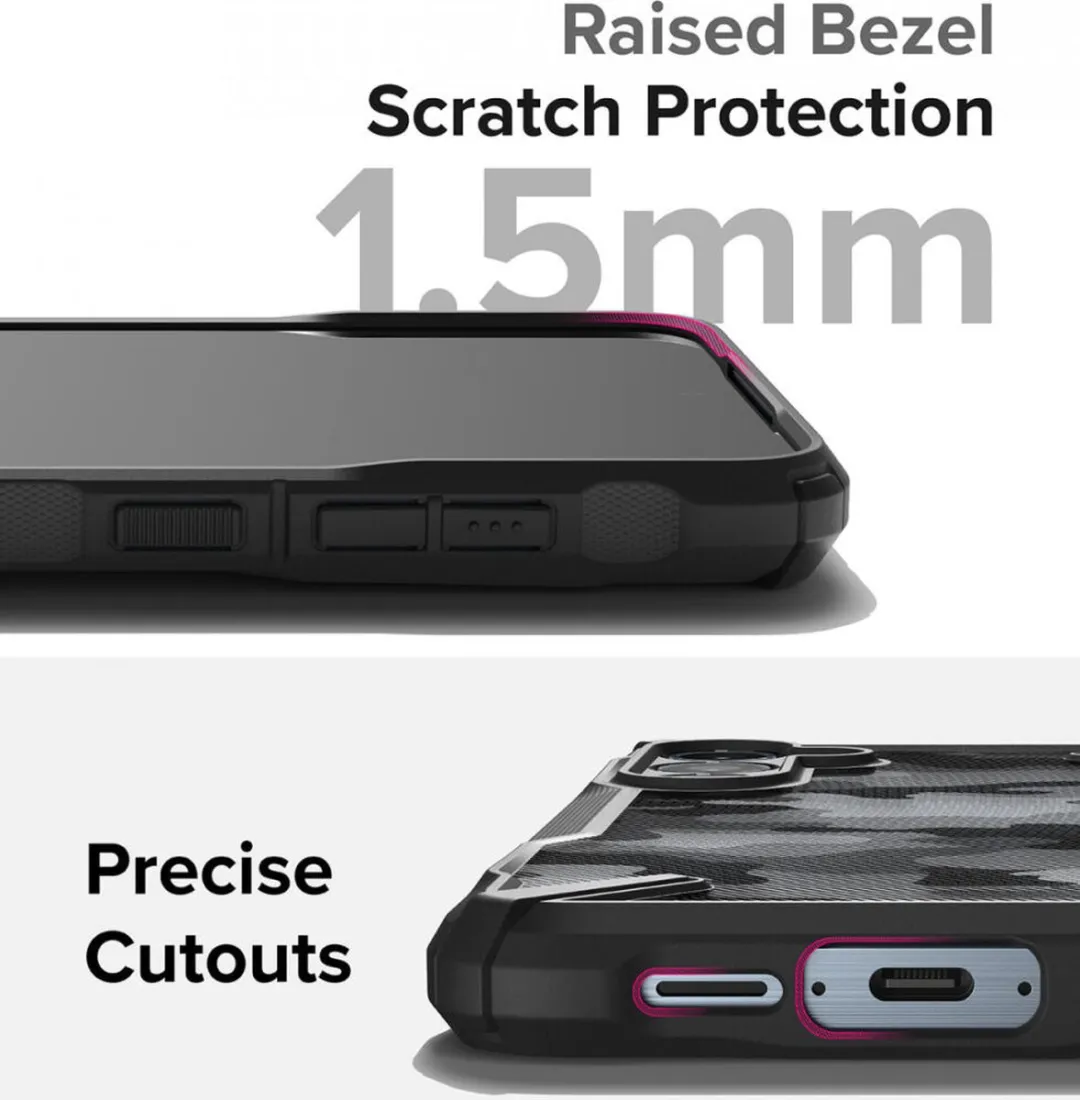 Ringke Fusion X Hoesje Samsung Galaxy A55 - Camo Zwart