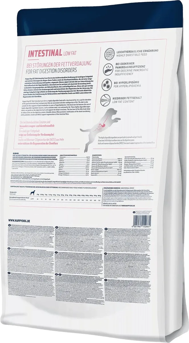 Happy Dog VET Intestinal Low Fat - 4 kg