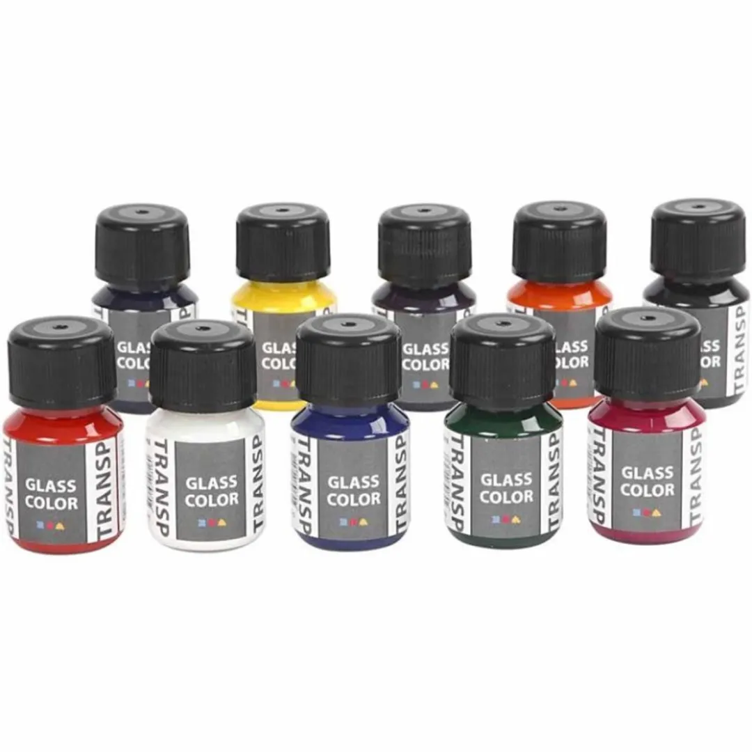 Creativ Company Glass Color Transparent Set 10x30ml