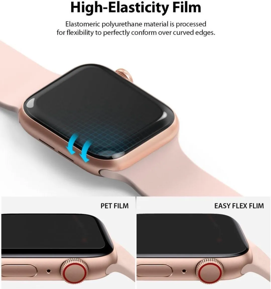 Ringke Easy Flex Screenprotector Apple Watch 41mm - 3 Stuks