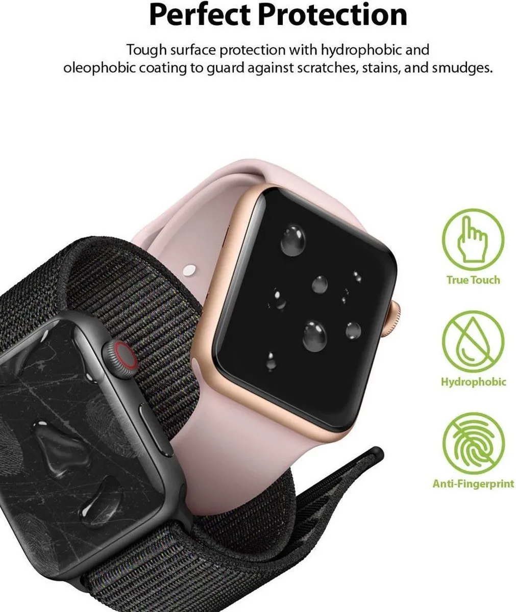 Ringke Easy Flex Screenprotector Apple Watch 41mm - 3 Stuks