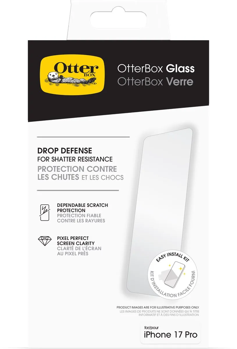 OtterBox Glass Screenprotector iPhone 17 Pro - Transparant