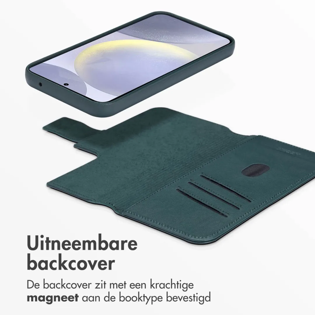 Accezz Hoesje Samsung Galaxy S24 Plus - Leather Bookcase 2-in-1 - Cedar Green