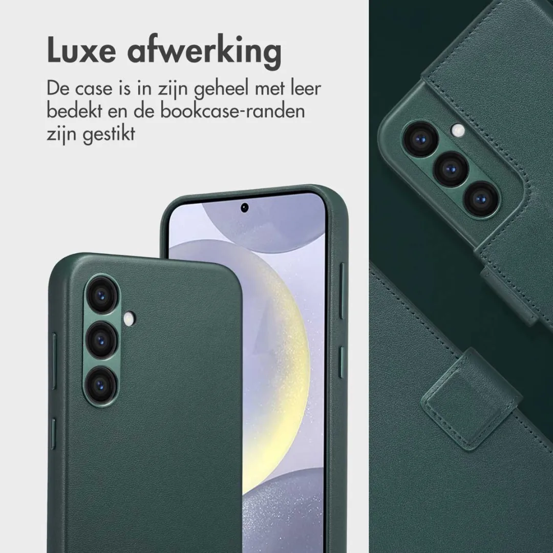 Accezz Hoesje Samsung Galaxy S24 Plus - Leather Bookcase 2-in-1 - Cedar Green