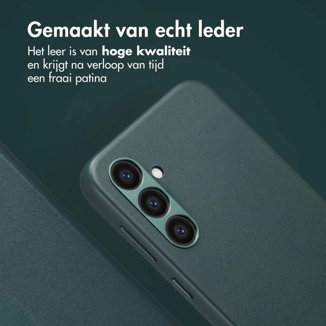Accezz Hoesje Samsung Galaxy S24 Plus - Leather Bookcase 2-in-1 - Cedar Green