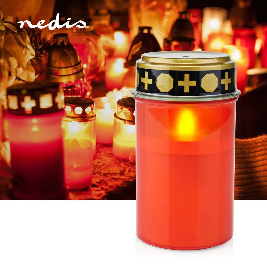 Nedis LED Graflicht Rood 12 Stuks - Mat Glas - Timer 6u/18u