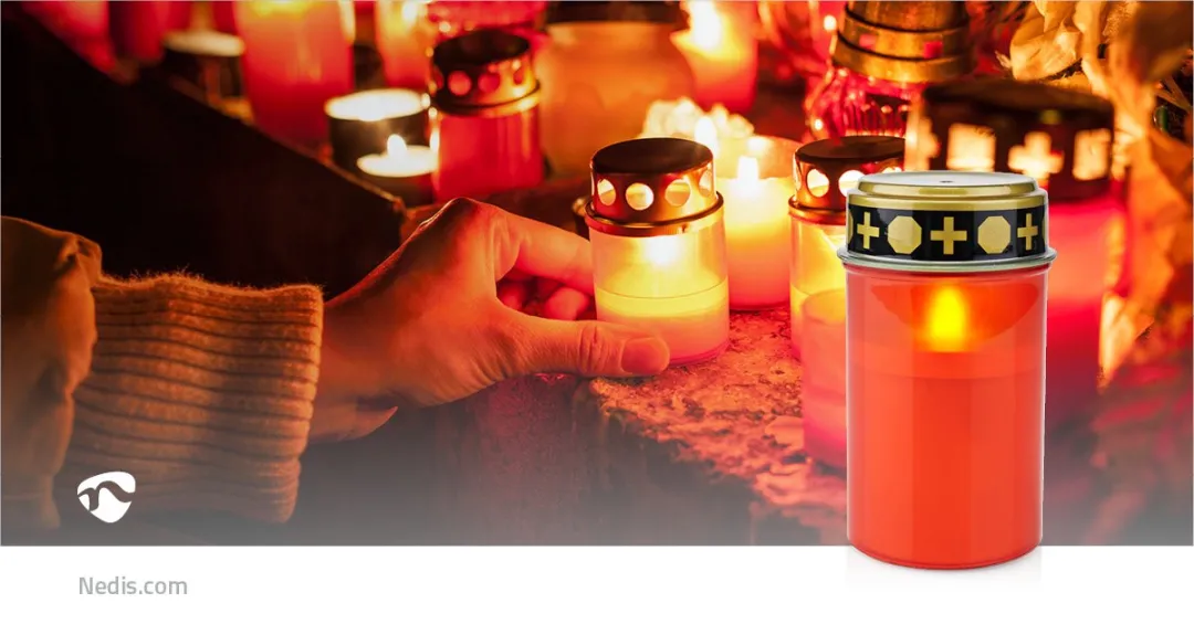 Nedis LED Graflicht Rood 12 Stuks - Mat Glas - Timer 6u/18u