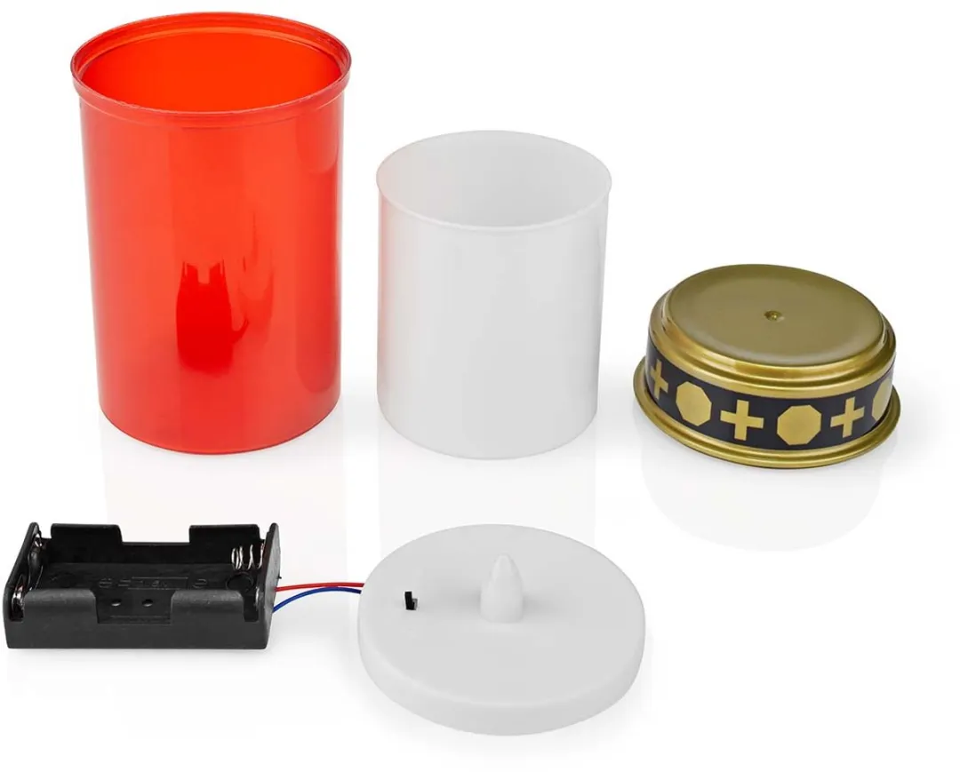 Nedis LED Graflicht Rood 12 Stuks - Mat Glas - Timer 6u/18u - afbeelding 6 van 6