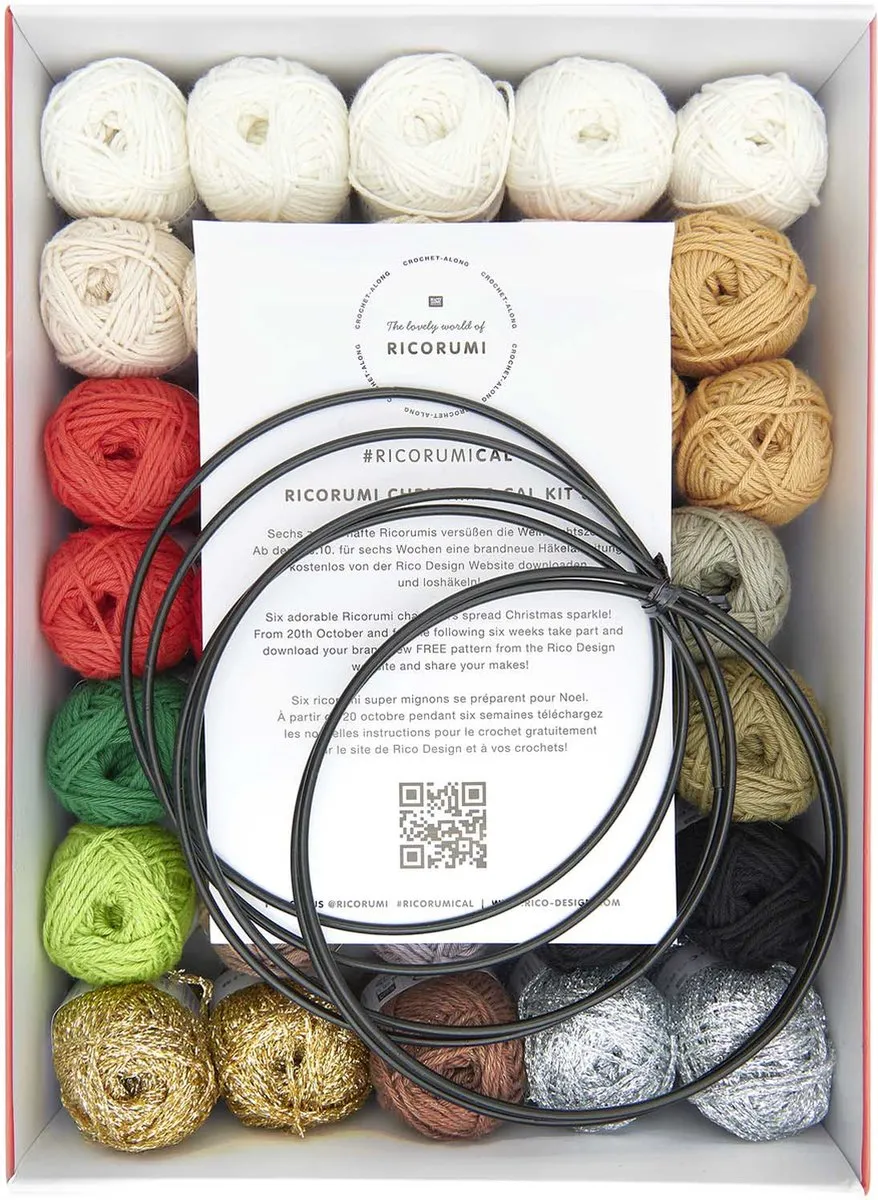 Rico Design Amigurumi Christmas CAL Kit III - 41 Delen