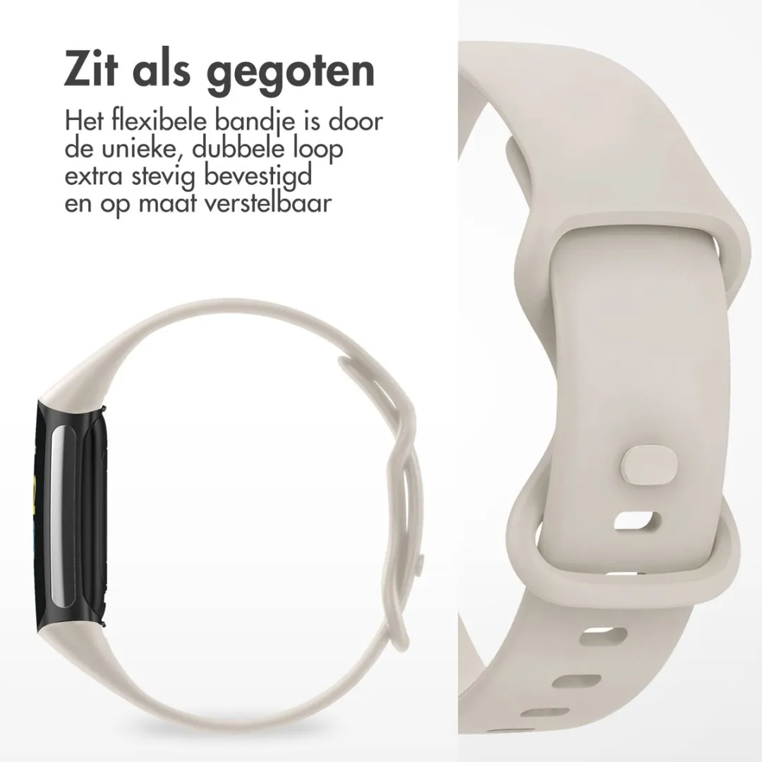 Imoshion Siliconen Bandje SH00070388 - Fitbit Charge 5/6 - Beige