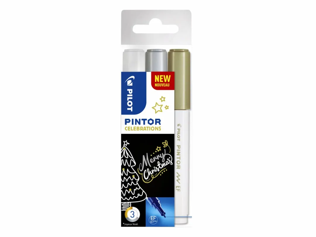 Pilot Pintor Metallic Verfstiften Set 3-delig