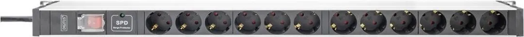 Digitus DN-95435 Patchkast Stekkerdoos 19" 1HE - Geaard - vanaf 300mm - afbeelding 6 van 6