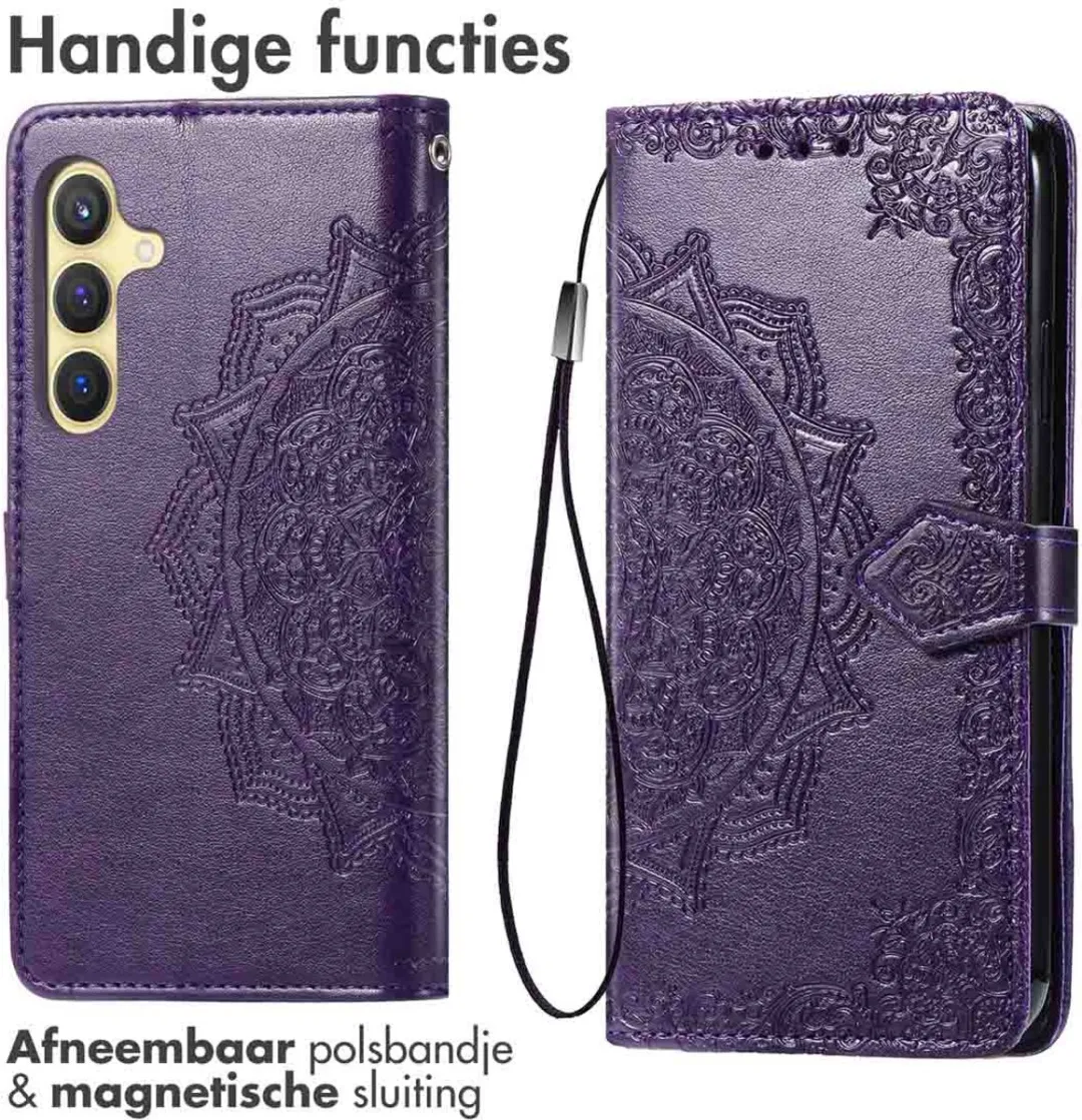 Imoshion Hoesje Samsung Galaxy S25 Plus - Mandala Bookcase - Paars