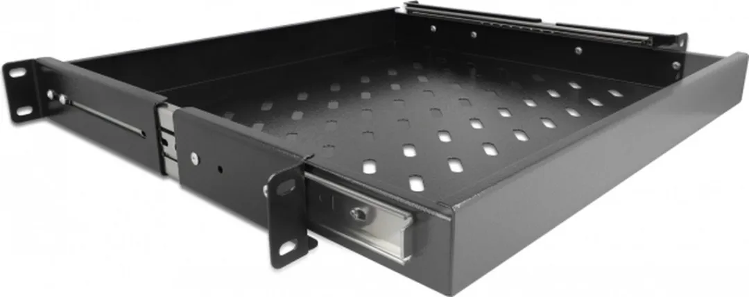Delock 19" Pull-out Drawer 1U 42631 - Zwart - afbeelding 4 van 4