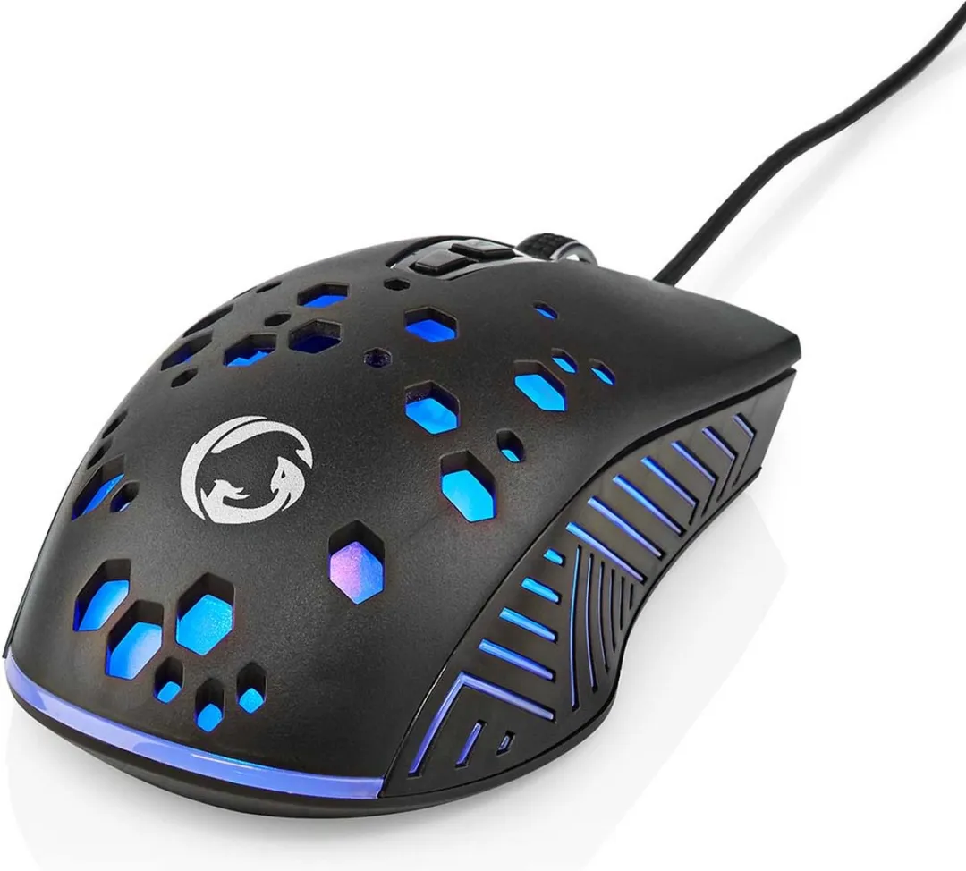 Nedis GMWD410BK Gaming Muis - Bedraad - 7200 DPI - Zwart