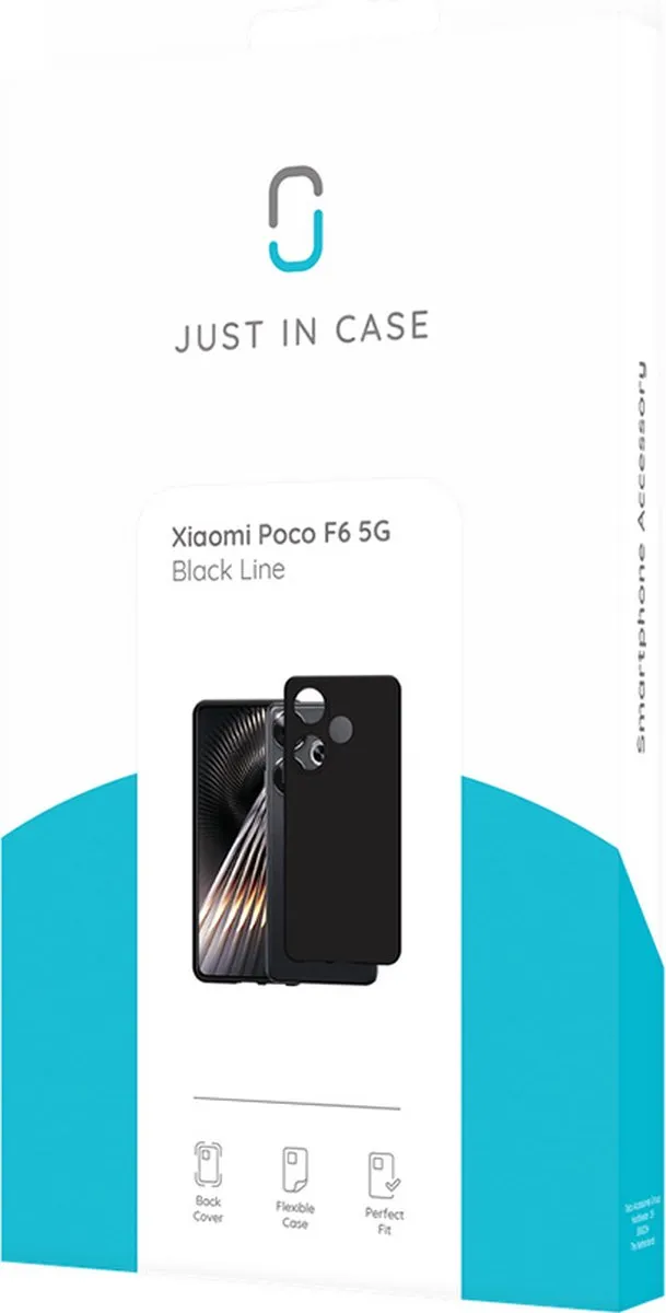 Just in Case Cazy 8490605 Hoesje Xiaomi Poco F6 - Siliconen - Zwart