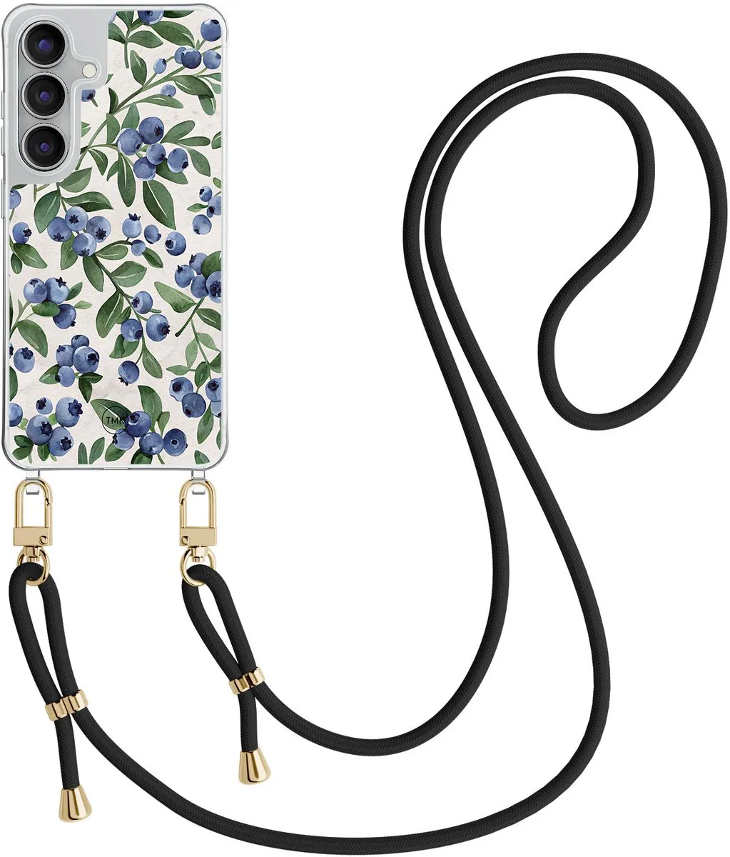 Casevibes S25 FE Telefoonhoesje - Blauw Crossbody - Blueberries Print - CV/S/S25FE/C/024