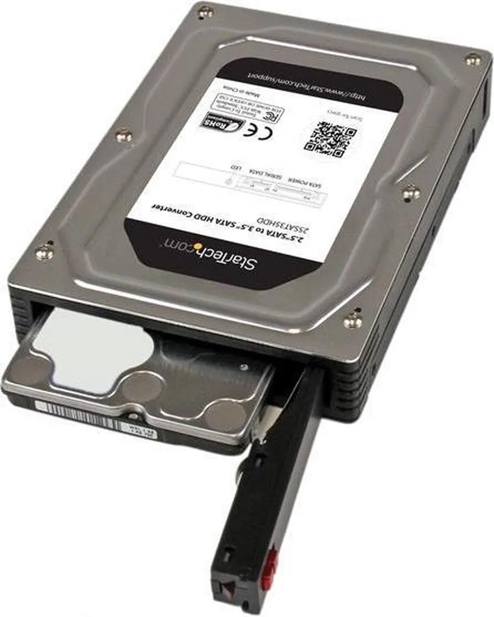 Startech 25SAT35HDD 2,5" naar 3,5" HDD-adapter - Zwart