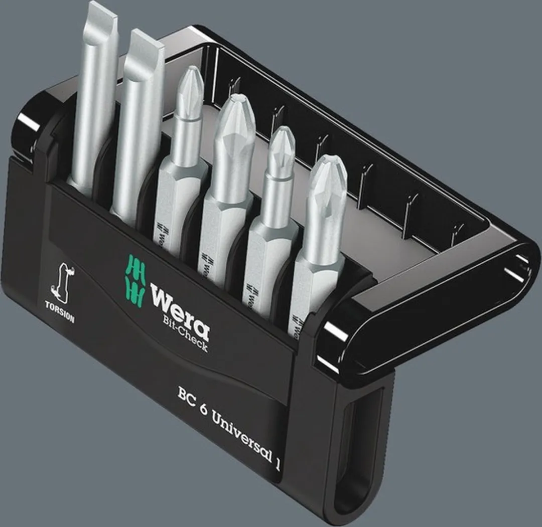 Wera 5056474001 Bit-Check Universal Bitset - 6-delig