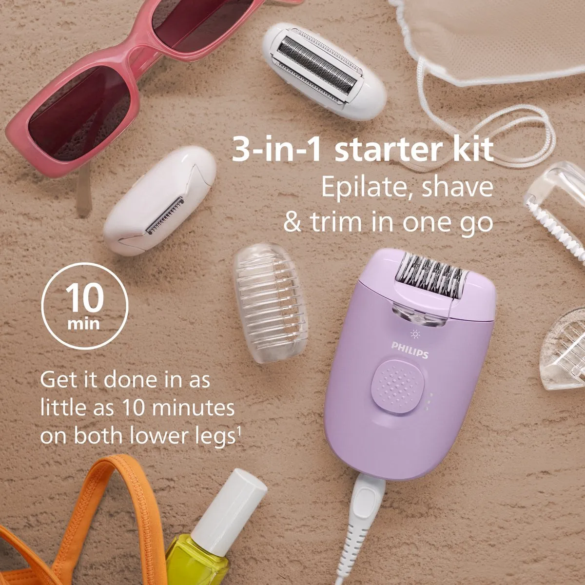 Philips Epilator Series 4000 BRE257/00 - Paars