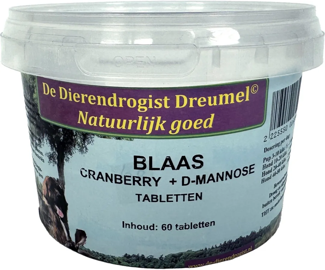 Dierendrogist Blaas/Cranberry/D-Mannose Tabletten 60 Stuks