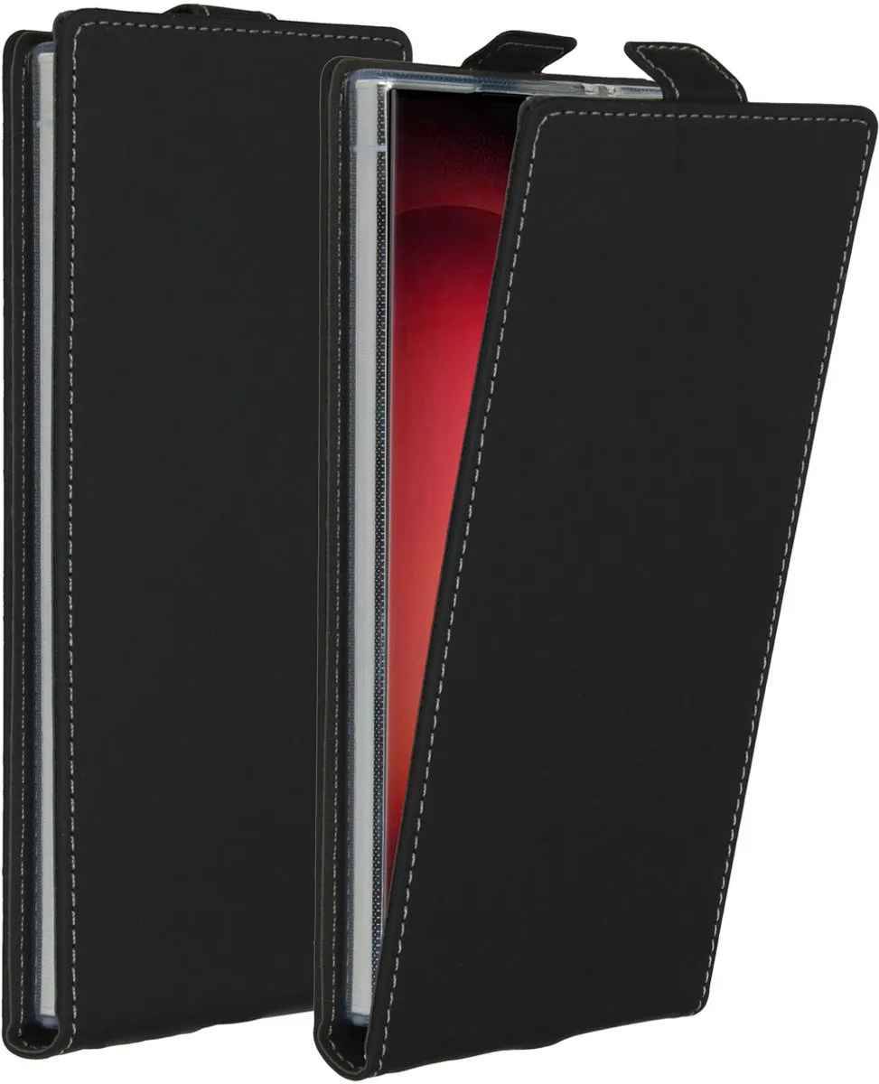 Accezz Hoesje Samsung Galaxy S24 Ultra Flipcase - Zwart