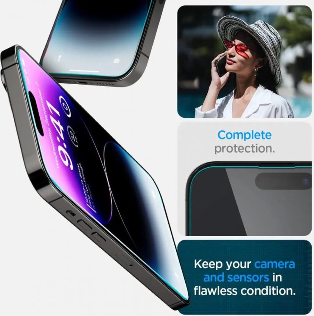 Spigen Glas.tR Slim iPhone 14 Pro Max Screenprotector - 2 Stuks