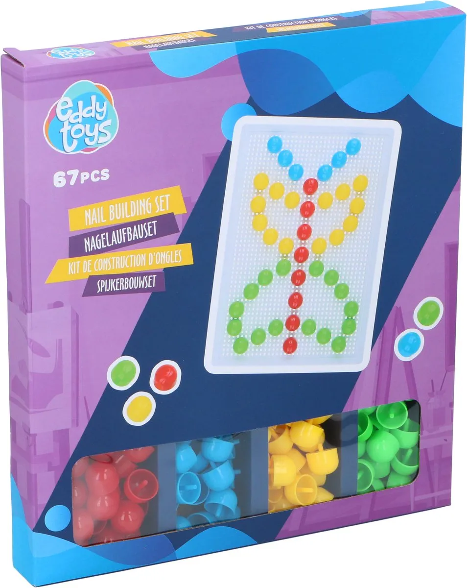 Eddy Toys Spijkerbouwset 67 Stuks - Meerkleurig