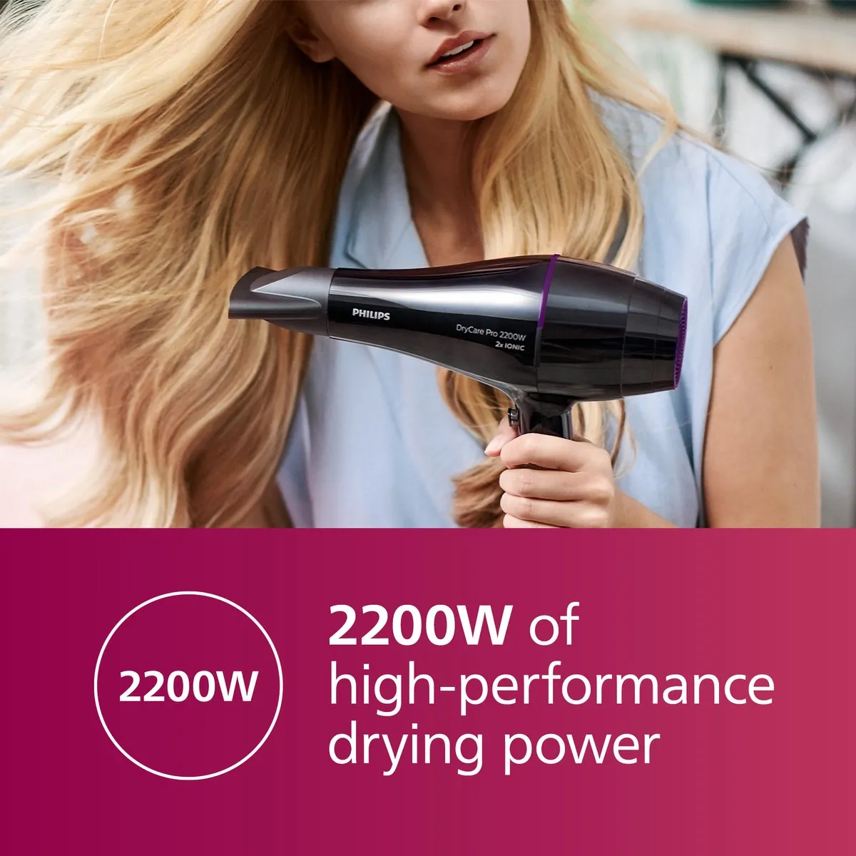 Philips DryCare Pro Föhn – 2200W - Ionentechnologie - BHD272/00