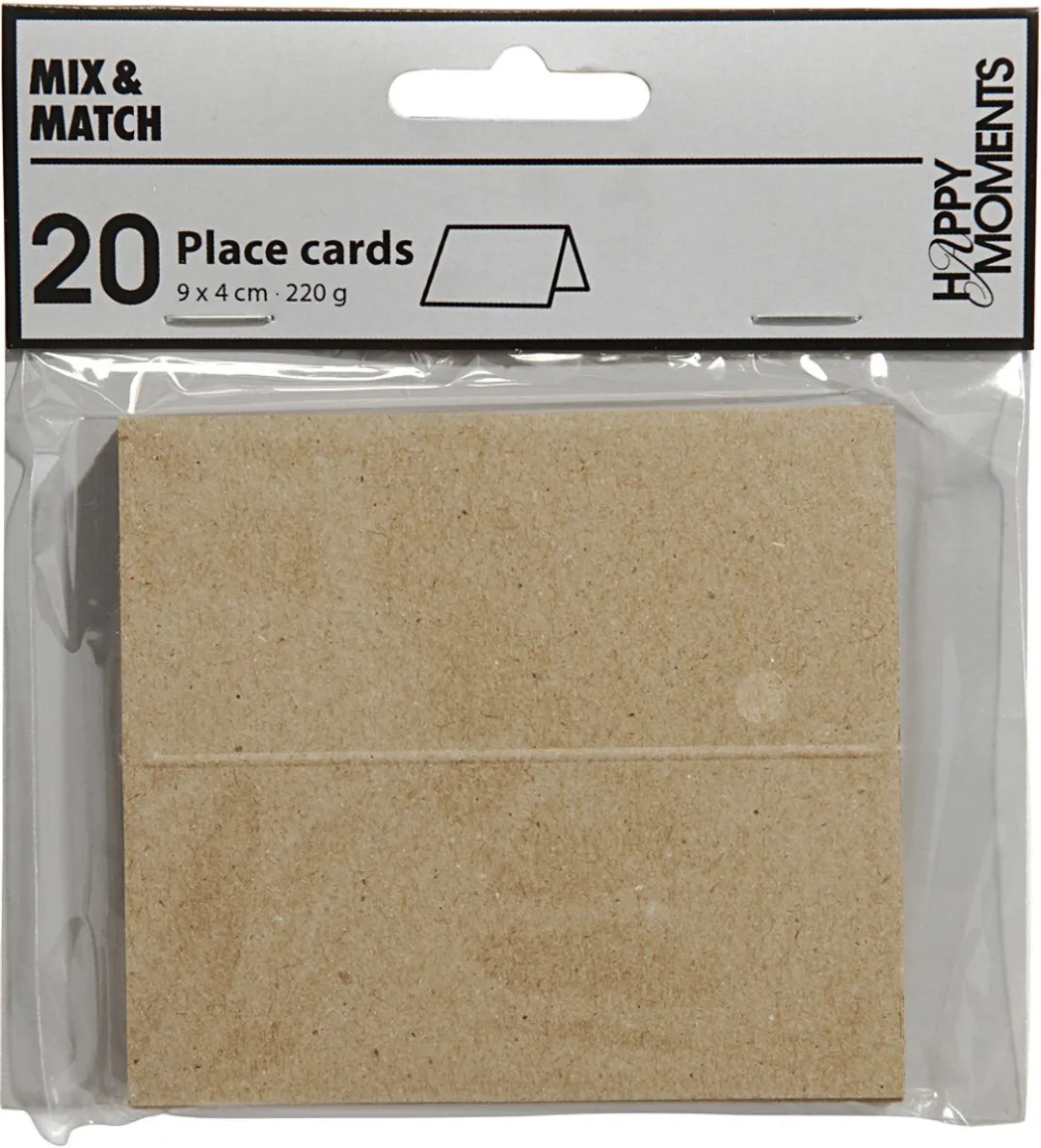 Creativ Company Naamkaarten Naturel 9x4cm - 20 Stuks
