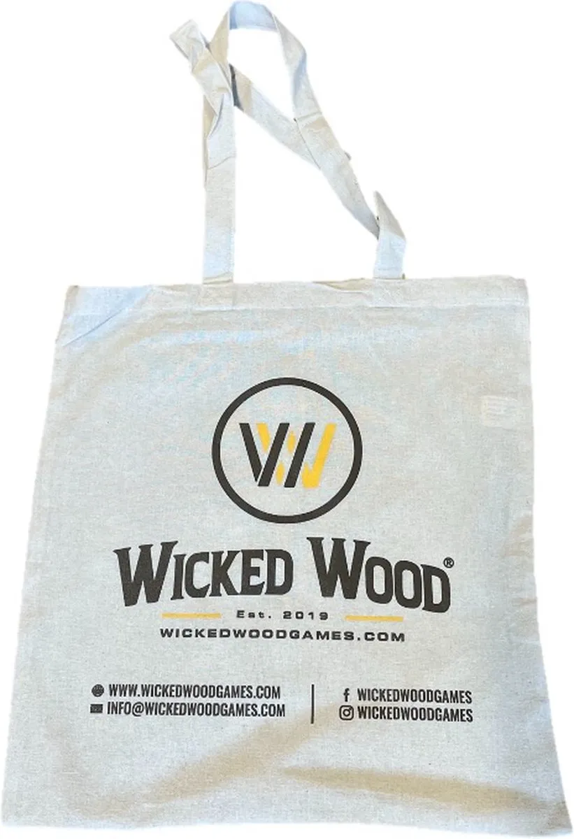Wicked Wood Games Draagtas Cornhole Zakjes Wit
