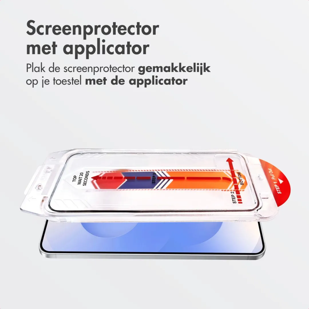 Accezz Screenprotector Samsung Galaxy S24/S25 - Glas - Anti-stof applicator