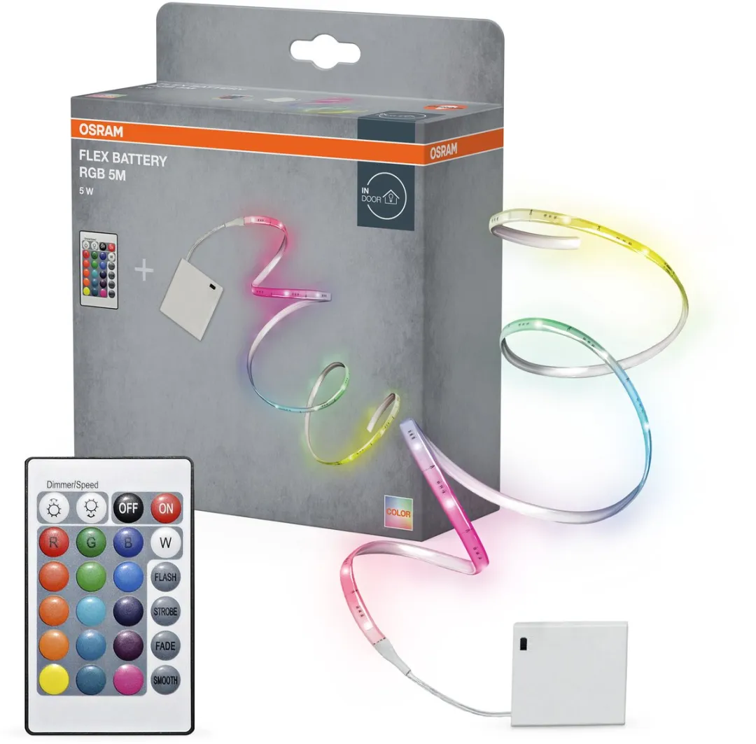 Osram Flex Battery 5M LED-lichtstrip RGB - 5W - 5m