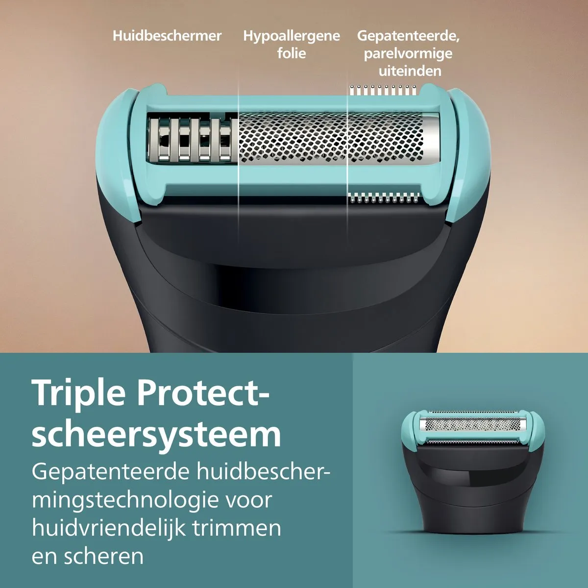 Philips Series 5000 BG5480/15 Bodygroomer - 3 Trimmers - Rugaccessoire - Oplaadbaar