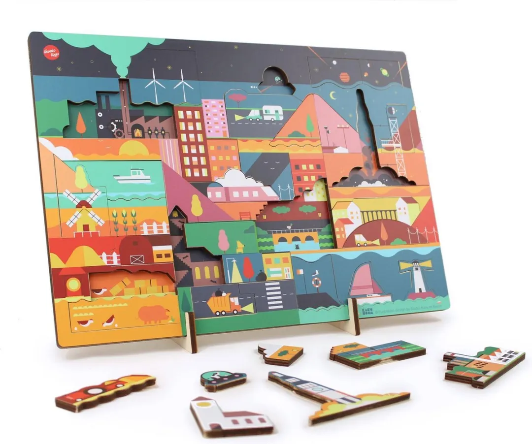 Houten Design Puzzel 'Nacht' - Kars en Boom