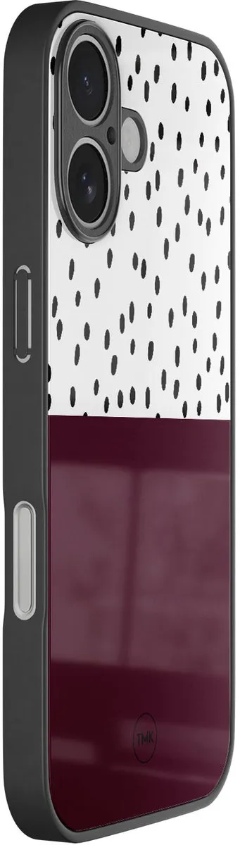 Casevibes iPhone 17 Hoesje - Paars Burgundy Dots - TPU Glossy